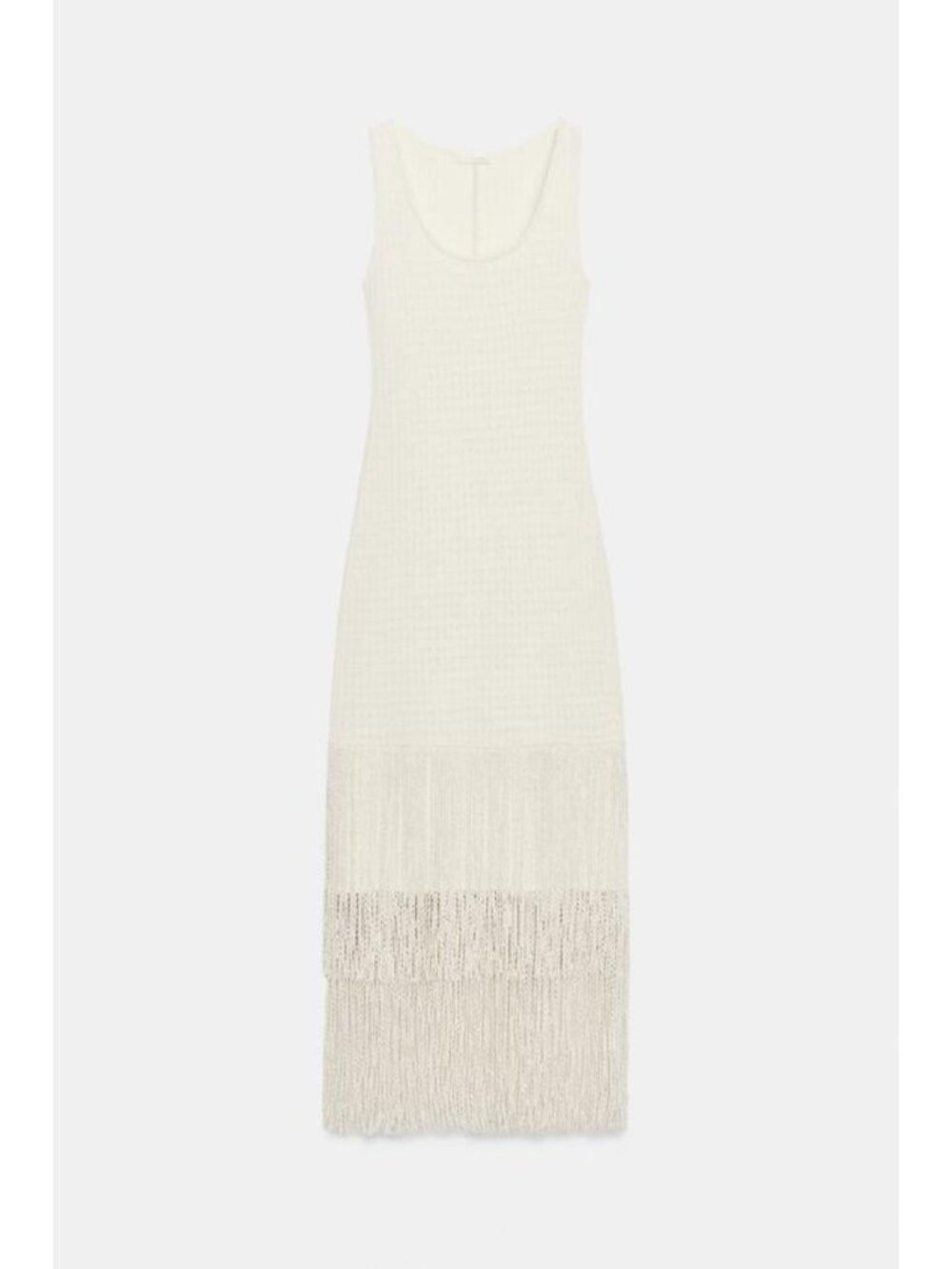 ZARA TEXTURED FRINGED DRESS - Picture 6 of 8